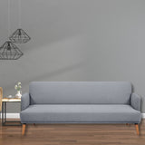 Brianna 3 + 2 + 1 Seater Sofa Fabric Uplholstered Lounge Couch - Light Grey