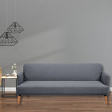 Brianna 3 + 2 Seater Sofa Fabric Uplholstered Lounge Couch - Dark Grey