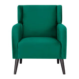 Bianca Set of 2 Accent Sofa Arm Chair Fabric Uplholstered Lounge - Green