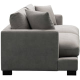 Royalty 3 + 2 Seater Sofa Fabric Uplholstered Left Chaise Lounge Couch - Grey