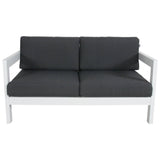 Outie 2 Seater Outdoor Sofa Lounge Aluminium Frame White