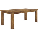 Birdsville Dining Table 190cm Solid Mt Ash Wood Home Dinner Furniture - Brown