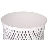 Pansy  Wooden Round 80cm Coffee Table - White