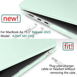 15 inch Air 2023 MacBook Air Matte Case  A2941 M2 Chip Hard Shell Case Keyboard Cover Green