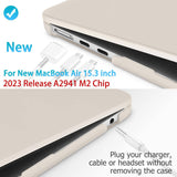 15 inch Air 2023 MacBook Air Matte Case  A2941 M2 Chip Hard Shell Case Keyboard Cover Grey