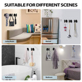 2 Pcs Wall Mount Bathroom Towel Hooks Holder Cloth Hanger Hook Kitchen Door Hanger Black