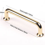 96mm Polished gold Furniture Kitchen Bathroom Cabinet Handles Drawer Bar Handle Pull Knob