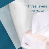 6 Pack 3-ply Soft Facial Tissue with Flower Fragrance 100 Sheets/Pack White