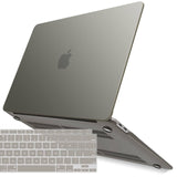 MacBook Air 13 Inch Case 2022 2021 2020 2019 2018, A1932, A2179, A2337 Shell Case Keyboard Cover Grey