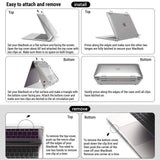 MacBook Air 13 Inch Case 2022 2021 2020 2019 2018, A1932, A2179, A2337 Shell Case Keyboard Cover Grey