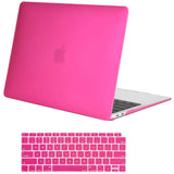 MacBook Air 13 Inch Case 2020 2019 2018, A1932, A2179, A2337 Shell Case Keyboard Cover Hot Pink