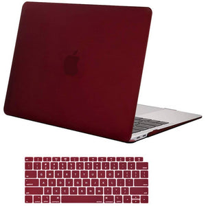 MacBook Air 13 Inch Case 2020 2019 2018, A1932, A2179,A2337 Shell Case Keyboard Cover Wine Red