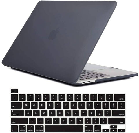 MacBook Pro 13 inch 2020 Release A2251 A2289 A2338 Matte Shell Case Keyboard Cover Touch Bar Black