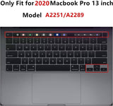 MacBook Pro 13 inch 2020 Release A2251 A2289 A2338 Matte Shell Case Keyboard Cover Touch Bar Black