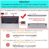 MacBook Pro 13 inch 2020 Release A2251 A2289 A2338 Matte Shell Case Keyboard Cover Touch Bar Clear