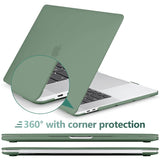 Midnight Green MacBook Pro 13 Inch Case 2016-2023 M1 M2 A2338 A2289 A2251 A2159 Hard Shell Case Keyboard Cover