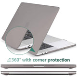 Grey MacBook Pro 13 Inch Case 2016-2023 M1 M2 A2338 A2289 A2251 A2159 Hard Shell Case Keyboard Cover