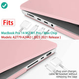 MacBook Pro 14 Max Inch Case 2023 2022 2021 M2 A2779 M1 A2442 Hardshell Case Keyboard Cover Sold Pink