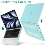 MacBook Pro 14 Max Inch Case 2023 2022 2021 M2 A2779 M1 A2442 Hardshell Case Keyboard Cover Turquoise