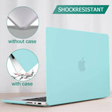 MacBook Pro 14 Max Inch Case 2023 2022 2021 M2 A2779 M1 A2442 Hardshell Case Keyboard Cover Turquoise