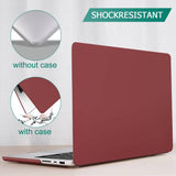 MacBook Pro 14 Max Inch Case 2023 2022 2021 M2 A2779 M1 A2442 Hardshell Case Keyboard Cover Wine Red