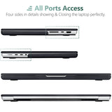 MacBook Pro 16 inch Case 2023 2022 2021 M2 A2780 A2485 M1 Pro/Max Hard Shell Case Keyboard Cover Black