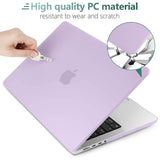 MacBook Pro 16 inch Case 2023 2022 2021 M2 A2780 A2485 M1 Pro/Max Hard Shell Case Keyboard Cover Purple