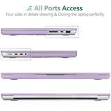 MacBook Pro 16 inch Case 2023 2022 2021 M2 A2780 A2485 M1 Pro/Max Hard Shell Case Keyboard Cover Purple