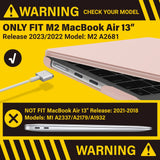 2023 2022 MacBook Air 13 inch case M2 Model A2681 Hard Shell Case Keyboard Cover Sold Pink