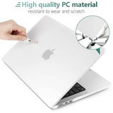 2023 2022 MacBook Air 13 inch case M2 Model A2681 Hard Shell Case Keyboard Cover White