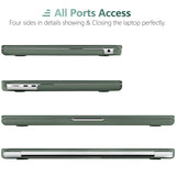 2023 2022 MacBook Air 13 inch case M2 Model A2681 Hard Shell Case Keyboard Cover Midnight Green