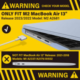 2023 2022 MacBook Air 13 inch case M2 Model A2681 Hard Shell Case Keyboard Cover