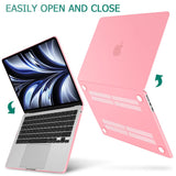 2023 2022 MacBook Air 13 inch case M2 Model A2681 Hard Shell Case Keyboard Cover Pink