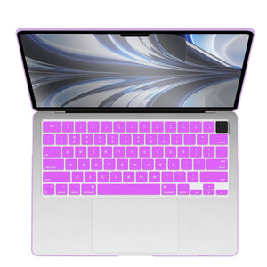 2023 2022 MacBook Air 13 inch case M2 Model A2681 Hard Shell Case Keyboard Cover Purple