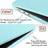 2023 2022 MacBook Air 13 inch case M2 Model A2681 Hard Shell Case Keyboard Cover Turquoise