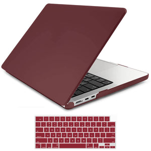 2023 2022 MacBook Air 13 inch case M2 Model A2681 Hard Shell Case Keyboard Cover Wine Red