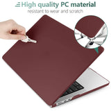 2023 2022 MacBook Air 13 inch case M2 Model A2681 Hard Shell Case Keyboard Cover Wine Red