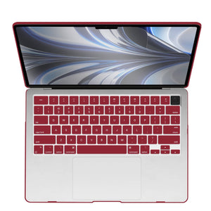 2023 2022 MacBook Air 13 inch case M2 Model A2681 Hard Shell Case Keyboard Cover Wine Red