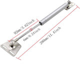 2 Pcs 100N Cabinet Door Hydraulic Hinge Metal Head Lift Support Soft Close & Buffer Telescopic