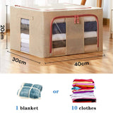 24L Cloth Storage Box Closet Organizer Storage Bags Clothes Storage Bags Wardrobe Organizer Idea CREAM