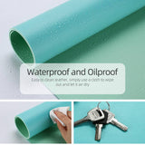 Green 90cm*45cm Dual UseOffice Desk Pad Waterproof PU Leather Computer Mouse Pad