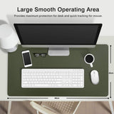 Orange 90cm*45cm Dual Side Office Desk Pad Waterproof PU Leather Computer Mouse Pad