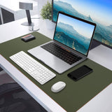 Orange 90cm*45cm Dual Side Office Desk Pad Waterproof PU Leather Computer Mouse Pad