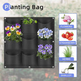 9 Pockets Wall Hanging Planter Planting Grow Bag Vertical Garden Vegetable Flower Black