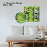 9 Pockets Wall Hanging Planter Planting Grow Bag Vertical Garden Vegetable Flower Green