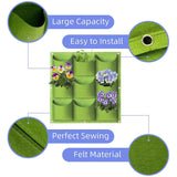 9 Pockets Wall Hanging Planter Planting Grow Bag Vertical Garden Vegetable Flower Green