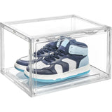 1 Pack Large Acrylic Shoe Box Storage Side Door Open Stackable Boxes Transparent Clear Display Case