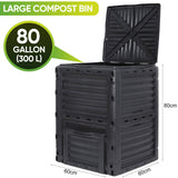 300L Large Garden Outdoor Compost Bin Composter BPA Free Compost Barrel