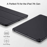 IPad 10.2 2019 7th Pencil Holder Slim Smart TPU Soft Edge Case Black