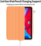 iPad Pro 11 Inch 2020 Soft Tpu Smart Premium Case Auto Sleep Wake Stand Cover Pencil holder Orange